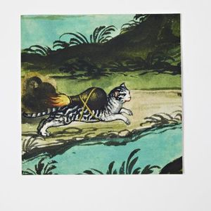 Folger Rocket Cat Sticker